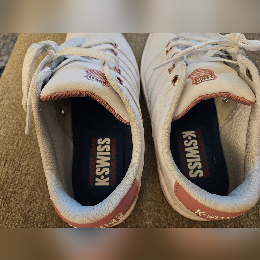 ✨️ K•Swiss White and Pink Tennis Sneakers - Picture 5 of 7